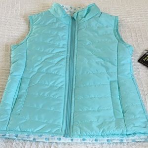 NWT. Girls size 6 puffy vest.  Reversible